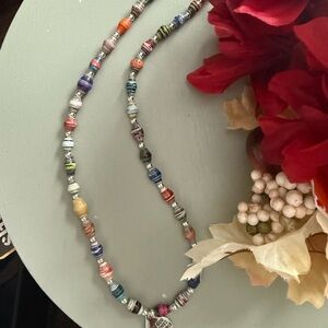 Lydia Project Paper Beaded Necklace